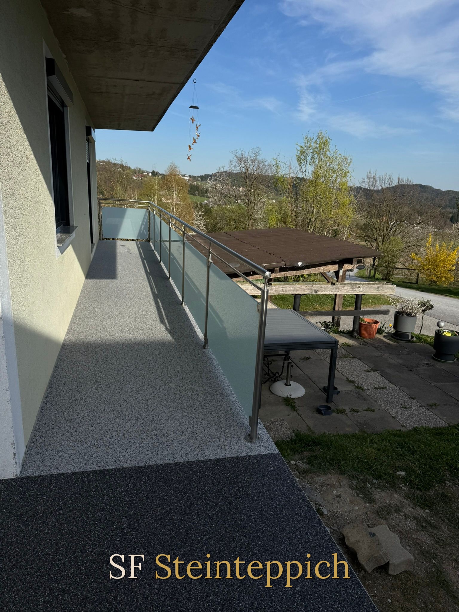 Steinteppich Balkon – Ansicht 1